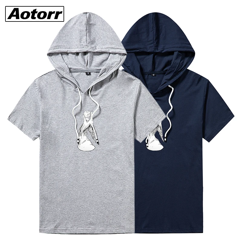 Summer Men's Casual Hooded T-shirt Unisex Short Sleeve Cotton T Shirts Male Printing Tees Loose Tops Hip Hop Harajuku Streetwear
Summer Men's Casual Hooded T-shirt Unisex Short Sleeve Cotton T Shirts Male Printing Tees Loose Tops Hip Hop Harajuku Streetwear