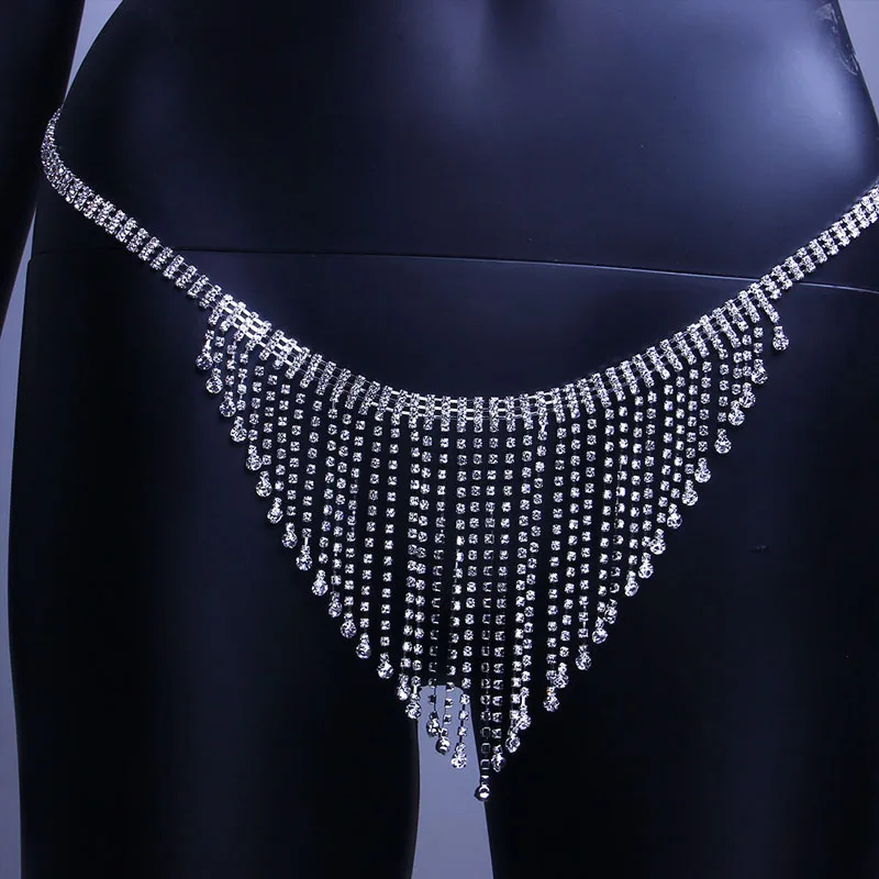 Sexy Bikini Set Tassel Rhinestone Body Chain Bra and Thong for Women Bling Crystal Cover Up Harness Jewelry Nightclub
Sexy Bikini Set Tassel Rhinestone Body Chain Bra and Thong for Women Bling Crystal Cover Up Harness Jewelry Nightclub