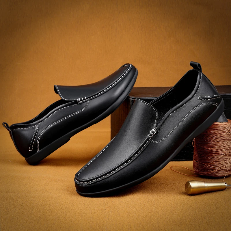 Luxury Trendy2021 Men Genuine Leather Flat Man Casual Mocasines Comfy Slip on Formal Loafers Male Driving Shoes Footwear
Luxury Trendy2021 Men Genuine Leather Flat Man Casual Mocasines Comfy Slip on Formal Loafers Male Driving Shoes Footwear