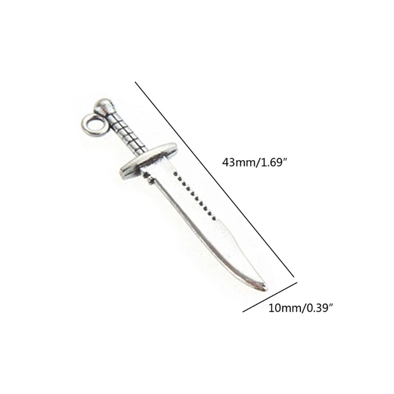 10 Pcs Charms Sword Dagger Pendants for Necklace Bracelet Jewelry Making DIY Handmade Craft Findings
10 Pcs Charms Sword Dagger Pendants for Necklace Bracelet Jewelry Making DIY Handmade Craft Findings