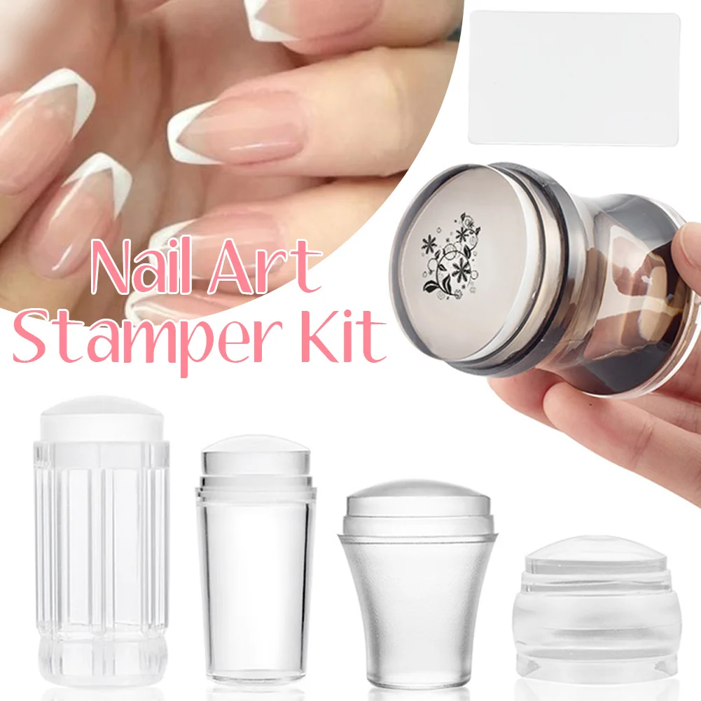 Nail Art Stamper Kit Transparent Silicone Nail Stamping Polish Head with 1 Scraper Manicure Nail Art Tool
Nail Art Stamper Kit Transparent Silicone Nail Stamping Polish Head with 1 Scraper Manicure Nail Art Tool