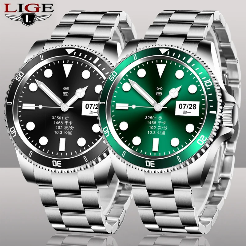 LIGE New Smart Watch Men Bluetooth Call smartwatch Full Touch Screen Heart Rate Monitor Waterproof Fitness Watch For Android iOS
LIGE New Smart Watch Men Bluetooth Call smartwatch Full Touch Screen Heart Rate Monitor Waterproof Fitness Watch For Android iOS