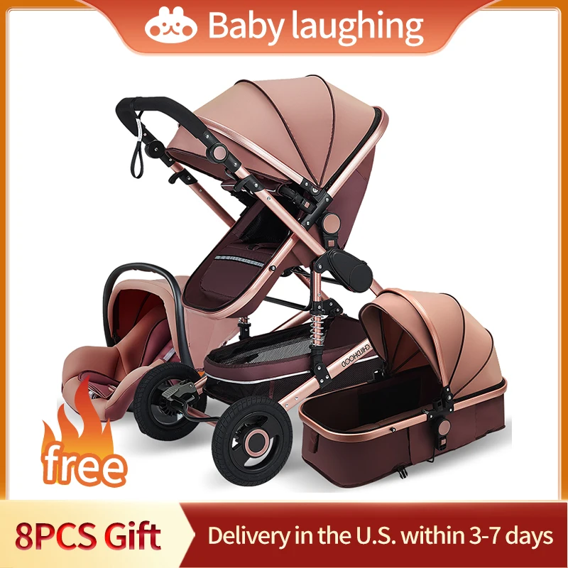 Luxurious Baby Stroller 3 in 1 Portable Baby Carriage Fold Pram Aluminum Frame High Landscape Stroller for Newborn Baby
Luxurious Baby Stroller 3 in 1 Portable Baby Carriage Fold Pram Aluminum Frame High Landscape Stroller for Newborn Baby