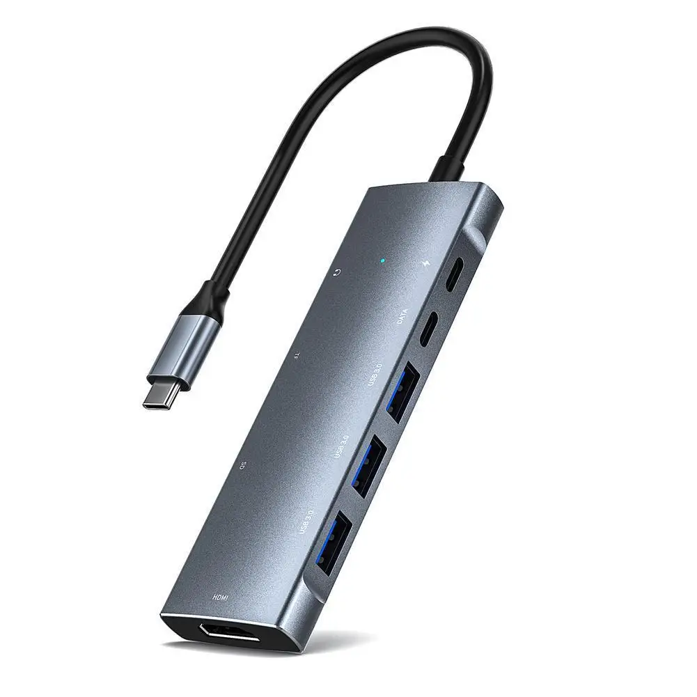Плата расширения 9-в-1 с USB Type-c на HDMI, плата расширения для аудиокомпьютера, совместимая с TF, SD, аудио компьютером
Плата расширения 9-в-1 с USB Type-c на HDMI, плата расширения для аудиокомпьютера, совместимая с TF, SD, аудио компьютером