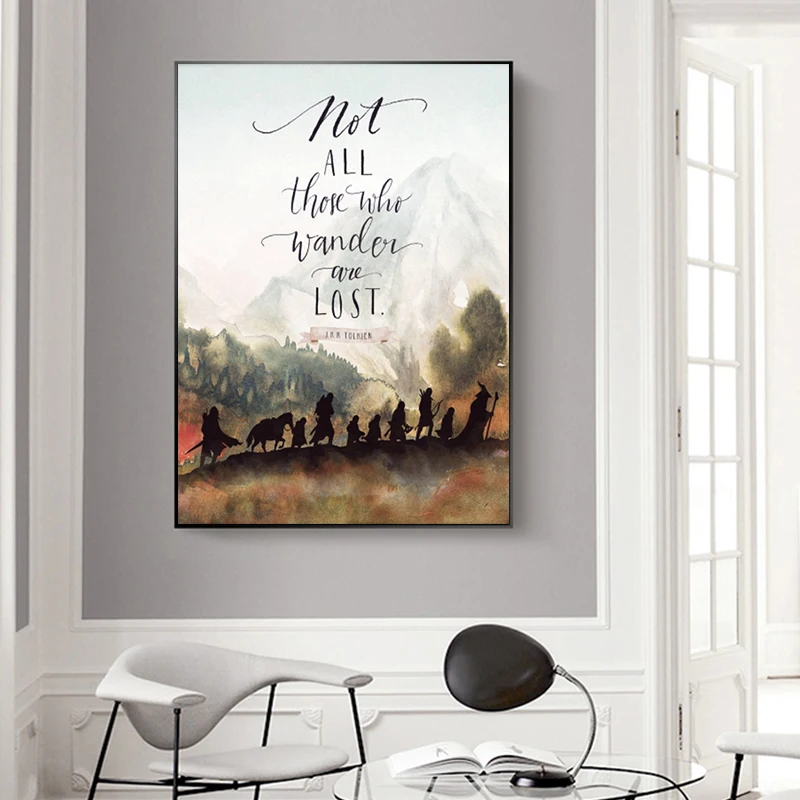 Modern Fantasy Movie Quotes J.R.R. Tolkien Canvas Painting Wall Art Prints and Posters Wall Art Picture for Living Room Cuadros
Modern Fantasy Movie Quotes J.R.R. Tolkien Canvas Painting Wall Art Prints and Posters Wall Art Picture for Living Room Cuadros