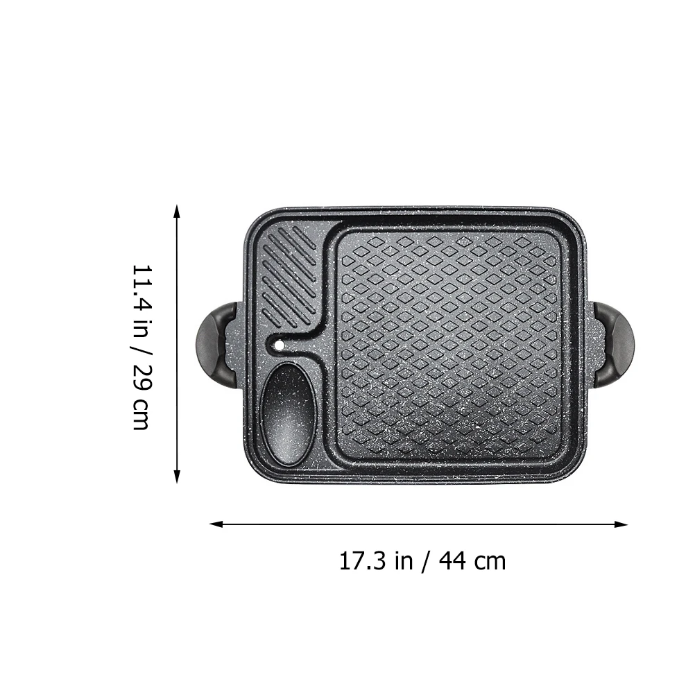 1pc Baking Tray Barbecue Pan BBQ Pot Portable Cast Iron Teppanyaki Grill Plate Convenient Pan Accessory Cooking Tray 
1pc Baking Tray Barbecue Pan BBQ Pot Portable Cast Iron Teppanyaki Grill Plate Convenient Pan Accessory Cooking Tray