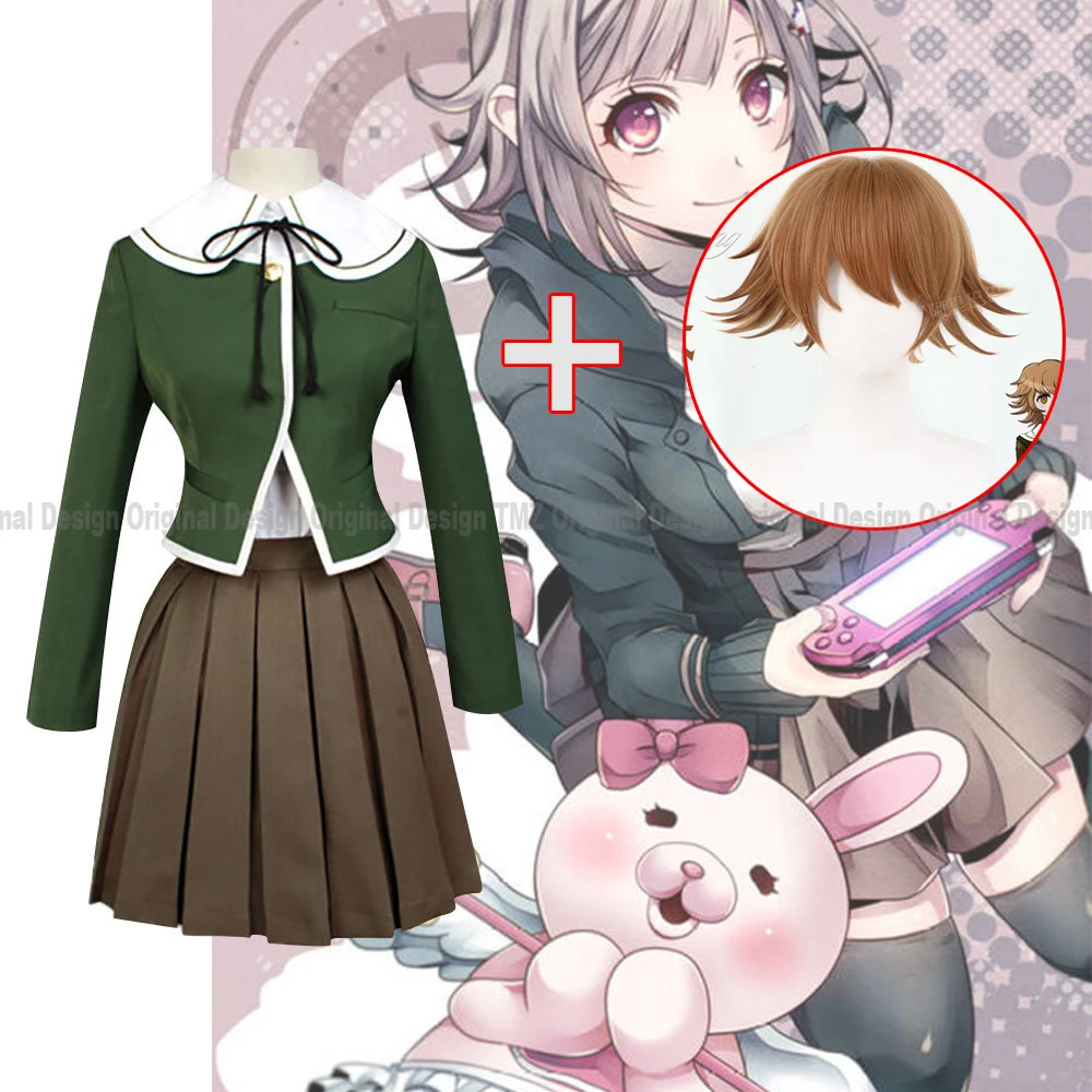 New Danganronpa V3 Cosplay costumes Chihiro Fujisaki uniform school uniform Coat / Skirt / coat Costumes for women Anime cosplay
New Danganronpa V3 Cosplay costumes Chihiro Fujisaki uniform school uniform Coat / Skirt / coat Costumes for women Anime cosplay