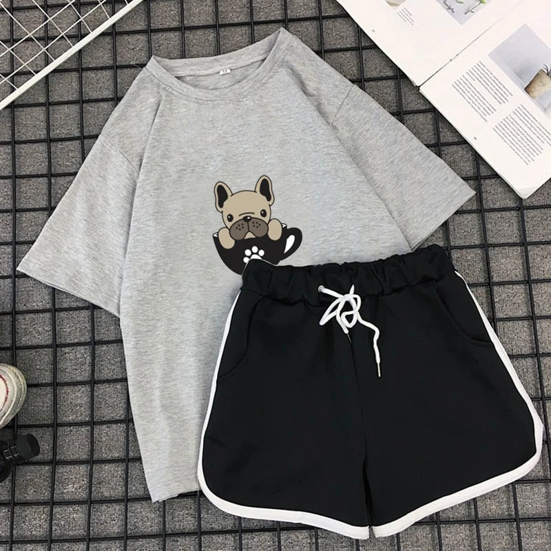 Summer Tshirts Top and Shorts 2 Piece Set Tracksuit Women Beach Casual Shorts Outfits For Woman
Summer Tshirts Top and Shorts 2 Piece Set Tracksuit Women Beach Casual Shorts Outfits For Woman