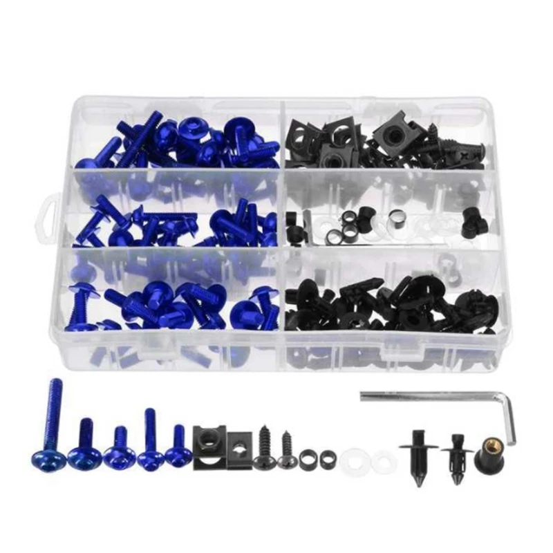 198Pcs Universal Motorcycle Fairing Bolt Screw Fastener Fixation for Honda Yamaha Kawasaki Suzuki Mounting Kits
198Pcs Universal Motorcycle Fairing Bolt Screw Fastener Fixation for Honda Yamaha Kawasaki Suzuki Mounting Kits