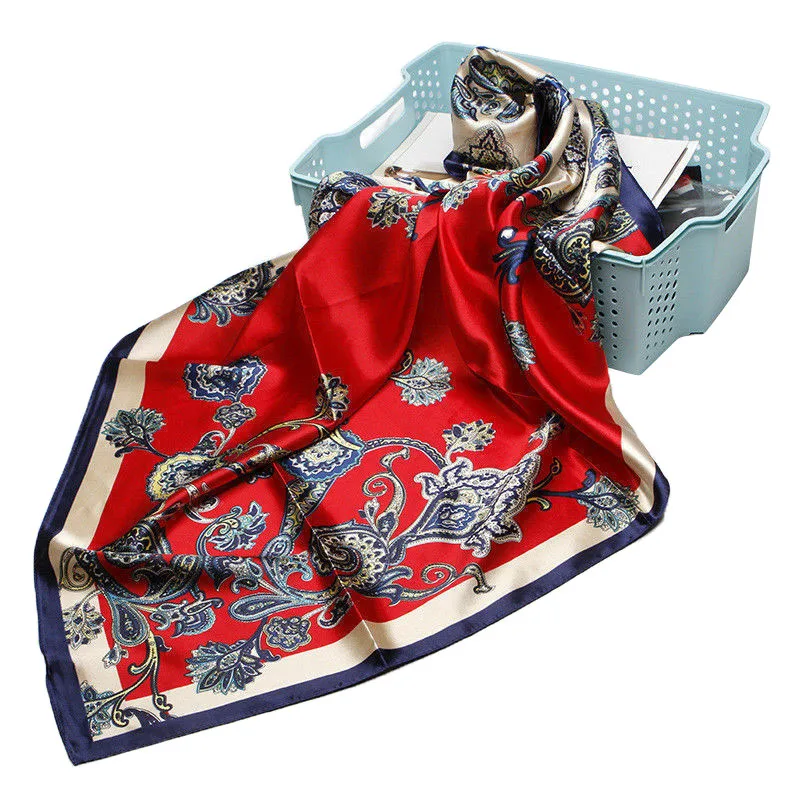 Women's Fashion Red Paisley Print Scarf Imitate Silk Satin Square Head Shawl Hijab Wraps Boho Style Headscarf 35"*35"
Women's Fashion Red Paisley Print Scarf Imitate Silk Satin Square Head Shawl Hijab Wraps Boho Style Headscarf 35"*35"