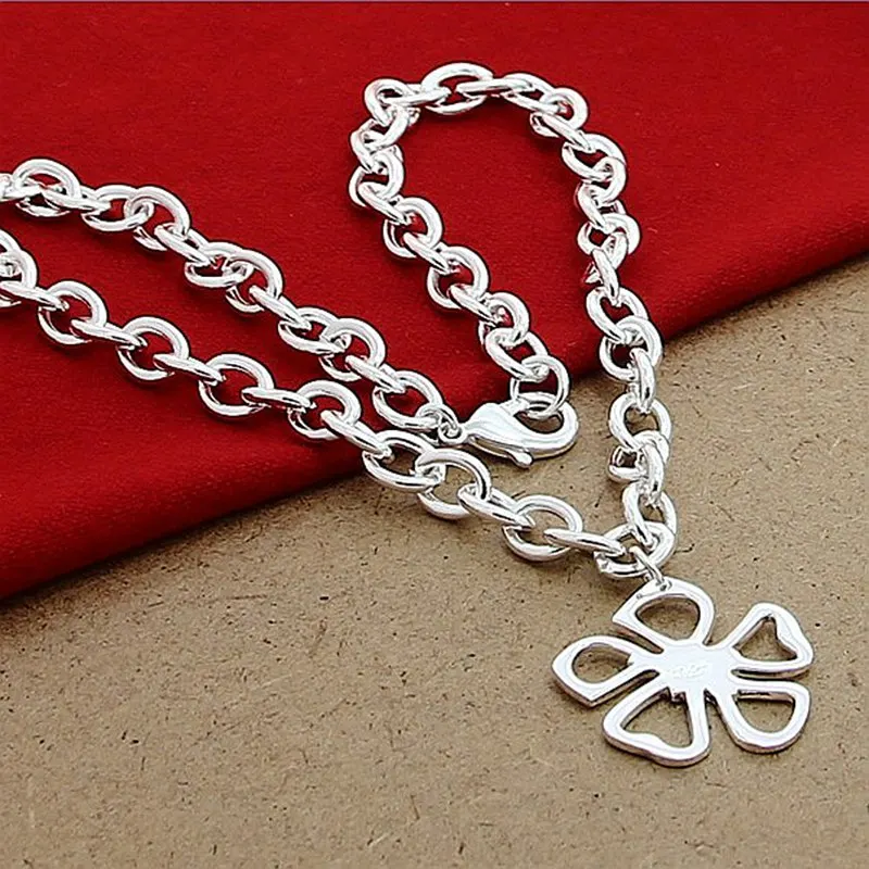 New Trendy Jewelry Chain Necklace 925 Sterling Silver Beautiful Flower Pendant Necklaces Women Men Christmas Gift
New Trendy Jewelry Chain Necklace 925 Sterling Silver Beautiful Flower Pendant Necklaces Women Men Christmas Gift