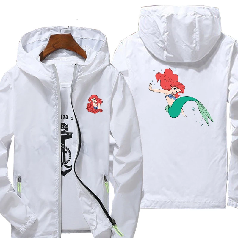 Disney Mermaid Ariel Jacket Waterproof Cute Print Breathable Leisure Zipper Street Casual Drying Spring Autumn Hooded Reflective
Disney Mermaid Ariel Jacket Waterproof Cute Print Breathable Leisure Zipper Street Casual Drying Spring Autumn Hooded Reflective