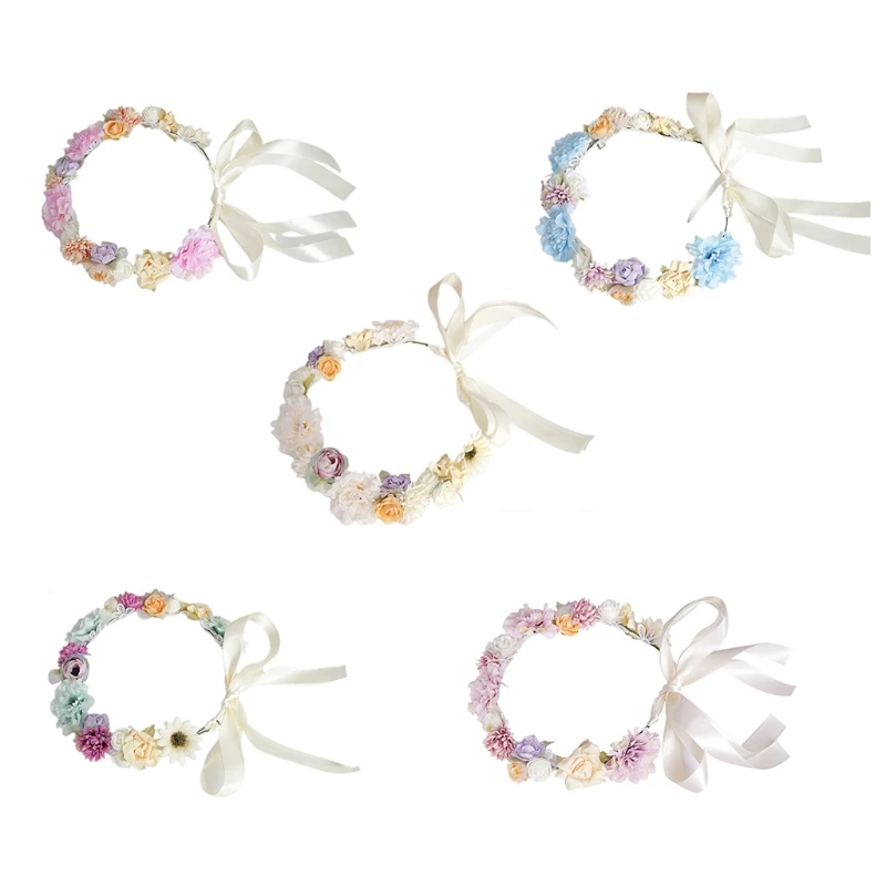 Bridal Headwear Romantic Rose Garland Hairband with Silk Bowknot String Floral Wedding Headband Party Decoration
Bridal Headwear Romantic Rose Garland Hairband with Silk Bowknot String Floral Wedding Headband Party Decoration