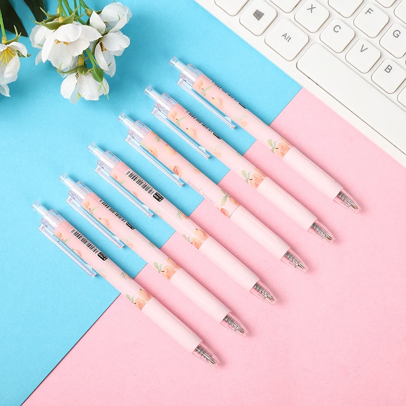 6pcs Kawaii Fruit Peach Gel Pen 0.5mm Black ink Press Writing Pen Replaceable Refill Creative Students Girls Stationery Gifts
6pcs Kawaii Fruit Peach Gel Pen 0.5mm Black ink Press Writing Pen Replaceable Refill Creative Students Girls Stationery Gifts