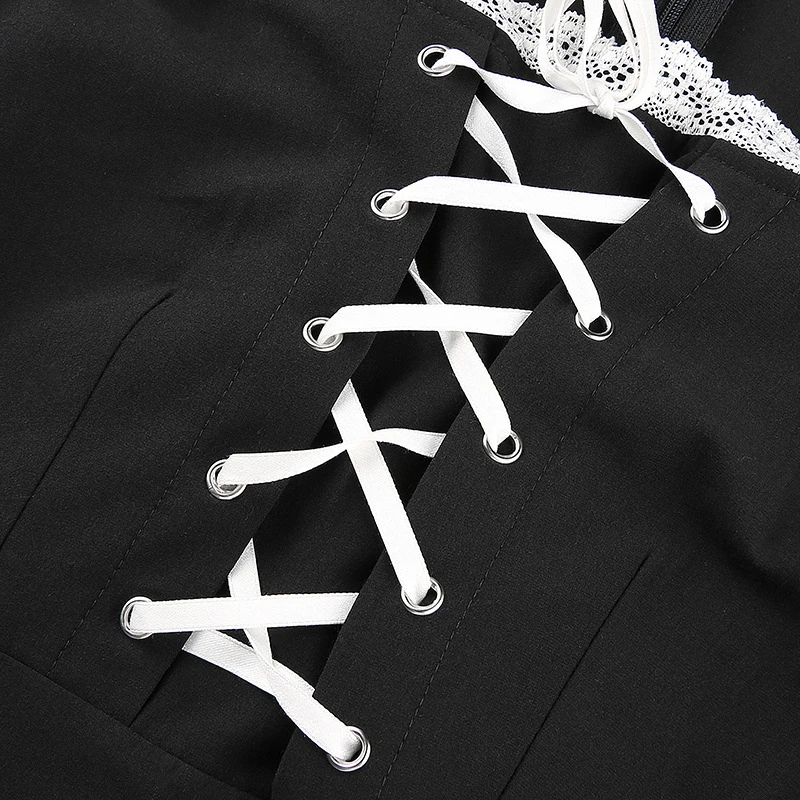 Vintage Gothic Dress Women Ruffle Bandage Long Sleeve Zipper Fall Winter Aesthetic Punk Female Chic Puff Sleeve Dresses
Vintage Gothic Dress Women Ruffle Bandage Long Sleeve Zipper Fall Winter Aesthetic Punk Female Chic Puff Sleeve Dresses