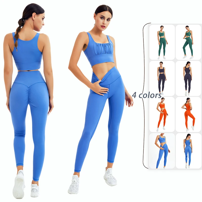 Women's Tracksuit Gym Yoga Set Sportswear 2 Pieces Pleated Sports Bra Crop Top Fitness Leggings Tights Workout Woman Clothes
Women's Tracksuit Gym Yoga Set Sportswear 2 Pieces Pleated Sports Bra Crop Top Fitness Leggings Tights Workout Woman Clothes