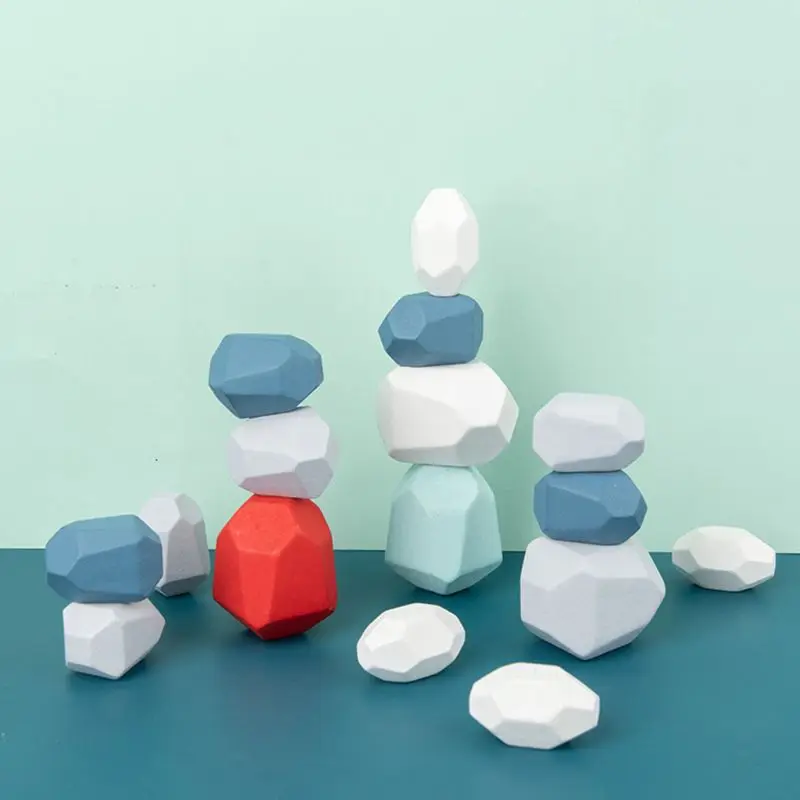 36Pcs Children Wooden Colored Stone Stacking Game Building Block Educational Toy
36Pcs Children Wooden Colored Stone Stacking Game Building Block Educational Toy