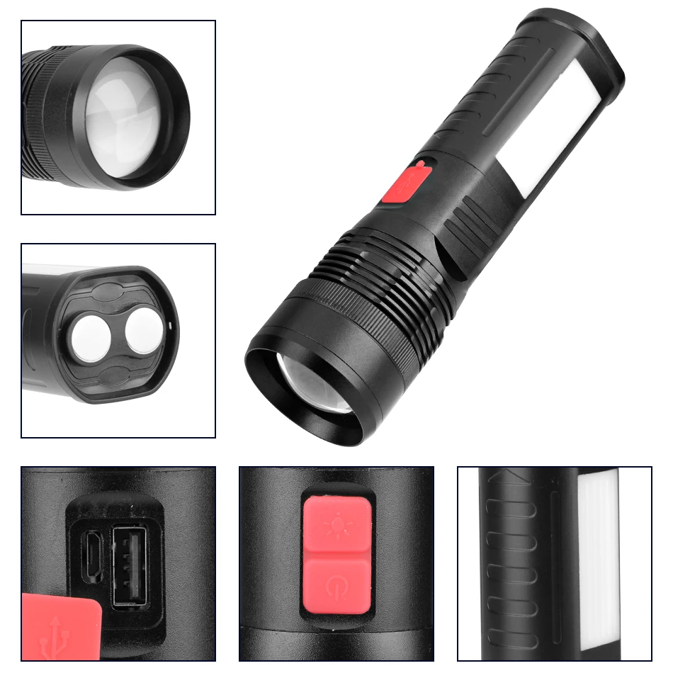 LED Flashlight Outdoor Working Lamp Portable Car Repair Light Built-in Recharge Battery Camping Lantern 3Mode Super Bright Torch
LED Flashlight Outdoor Working Lamp Portable Car Repair Light Built-in Recharge Battery Camping Lantern 3Mode Super Bright Torch