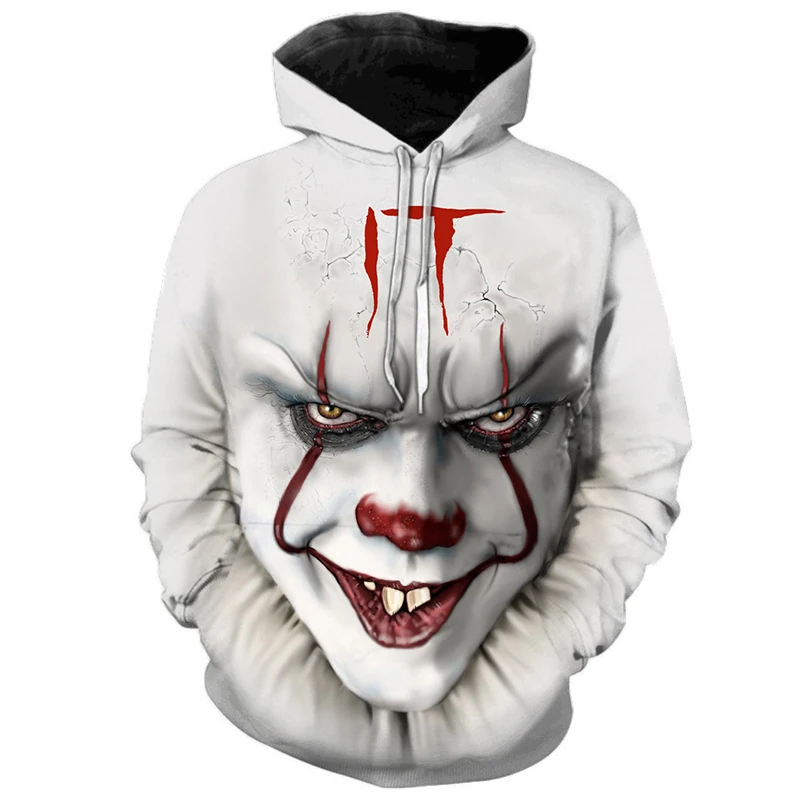 Horror Movie 3D Print Hooded Sweatshirts Men Women Fashion Casual Funny Pullover IT Clown Pattern Hip Hop Hoodies HAHA Men Hoody
Horror Movie 3D Print Hooded Sweatshirts Men Women Fashion Casual Funny Pullover IT Clown Pattern Hip Hop Hoodies HAHA Men Hoody