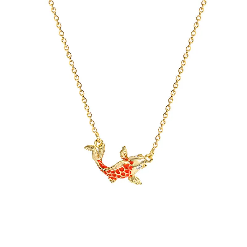 2021 New Fashion Women Chinese Style Lucky Koi Pendant Collarbone Chain Necklace Women's Chinese Style Necklace Gifts
2021 New Fashion Women Chinese Style Lucky Koi Pendant Collarbone Chain Necklace Women's Chinese Style Necklace Gifts