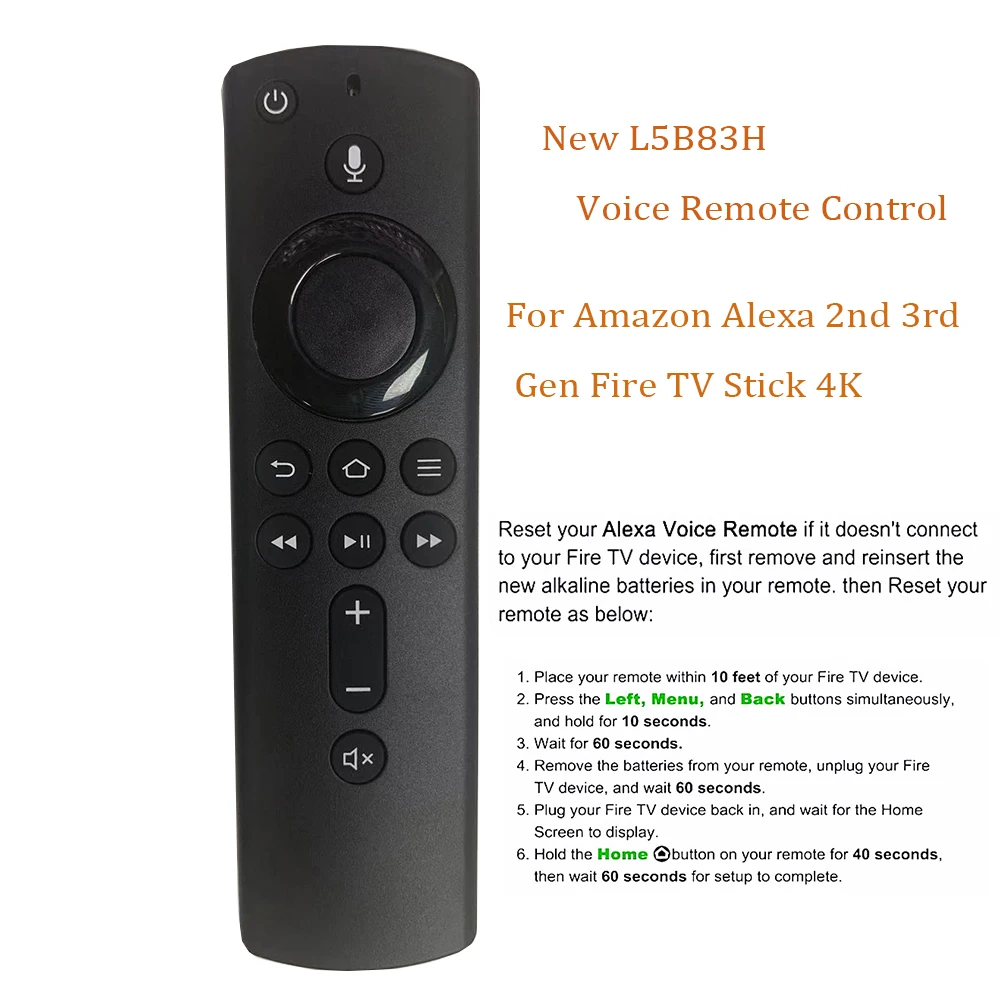 New L5B83H Voice Remote Control For Amazon 2nd Gen with Alexa Voice Fire TV Stick 4K Box Stick Fernbedienung 
New L5B83H Voice Remote Control For Amazon 2nd Gen with Alexa Voice Fire TV Stick 4K Box Stick Fernbedienung