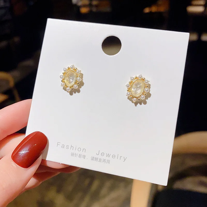 Earrings for Women Opal Super Flash Short Temperamental High-grade Earrings Internet Celebrity Same Style Ear Rings
Earrings for Women Opal Super Flash Short Temperamental High-grade Earrings Internet Celebrity Same Style Ear Rings