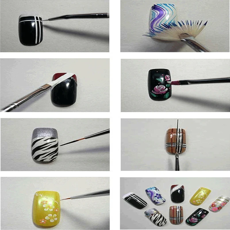 10pcs Acrylic Nail Art Brush Manicure Set For Nail Art Decoration Professional A Set of brushes 
10pcs Acrylic Nail Art Brush Manicure Set For Nail Art Decoration Professional A Set of brushes