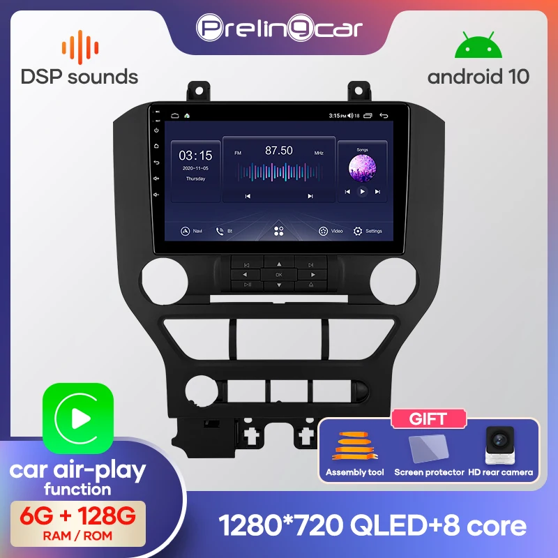 Автомагнитола Prelingcar 2 Din Android 10 0 без DVD мультимедийный видеоплеер GPS навигация для