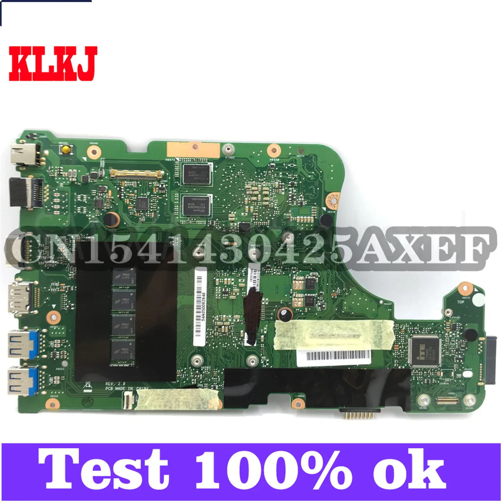 KLKJ X555LD Laptop Motherboard For ASUS X555LD X555LP X555LA Onboard Mainboard 4G-RAM I5-4210U GT820M
KLKJ X555LD Laptop Motherboard For ASUS X555LD X555LP X555LA Onboard Mainboard 4G-RAM I5-4210U GT820M