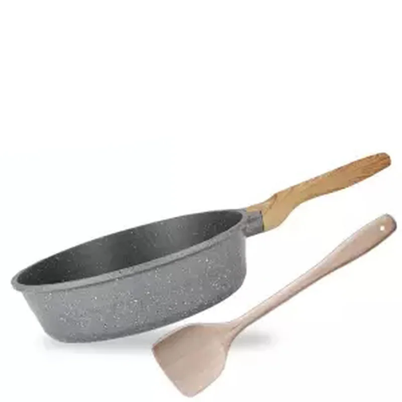 Wok антипригарная сковорода без дыма с плоским дном кастрюля для приготовления
