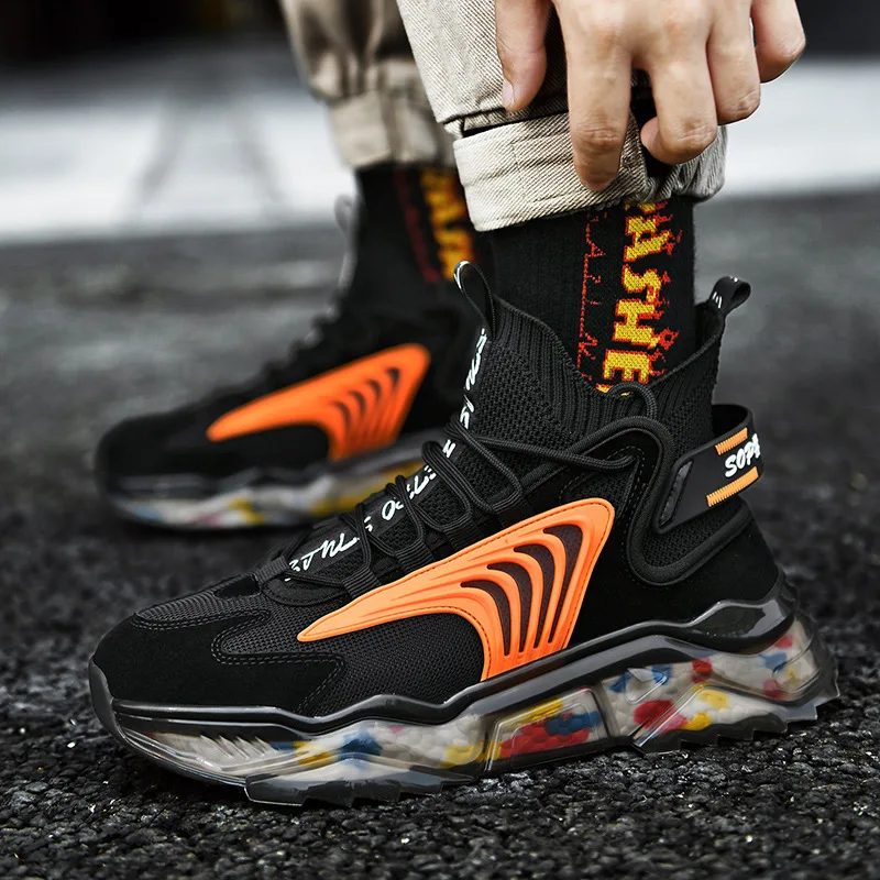 Summer Men's Breathable Fashion Sports Mesh Shoes High-Top Thick-Soled Lightweight Vulcanized Shoes Walking Sneakers 
Summer Men's Breathable Fashion Sports Mesh Shoes High-Top Thick-Soled Lightweight Vulcanized Shoes Walking Sneakers
