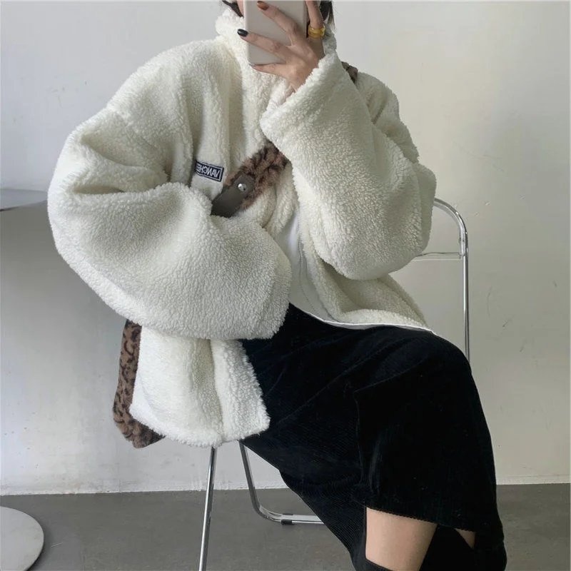 Wear Cotton Clothes On Both Sides Female Winter Lamb Wool Coat Female Student Korean Version Loose Harajuku Style Thickened Rm*
Wear Cotton Clothes On Both Sides Female Winter Lamb Wool Coat Female Student Korean Version Loose Harajuku Style Thickened Rm*