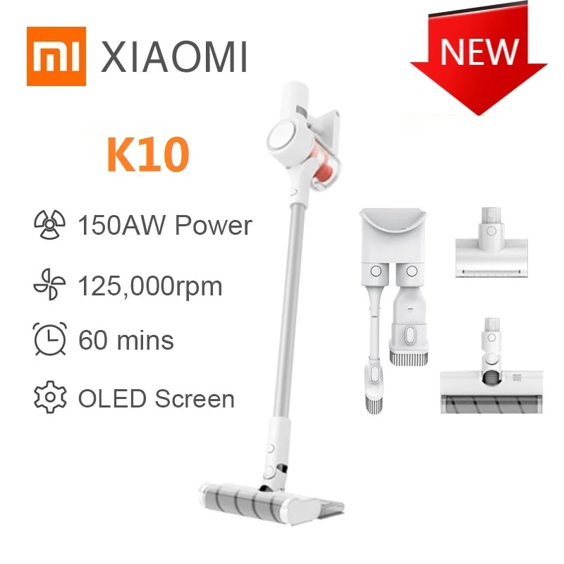 Ручной пылесос XIAOMI MIJIA K10, бытовой беспроводной пылесос с ЖК-дисплеем, 20 кПа, циклонная всасывающая многофункциональная щетка XIAOMI
Ручной пылесос XIAOMI MIJIA K10, бытовой беспроводной пылесос с ЖК-дисплеем, 20 кПа, циклонная всасывающая многофункциональная щетка XIAOMI