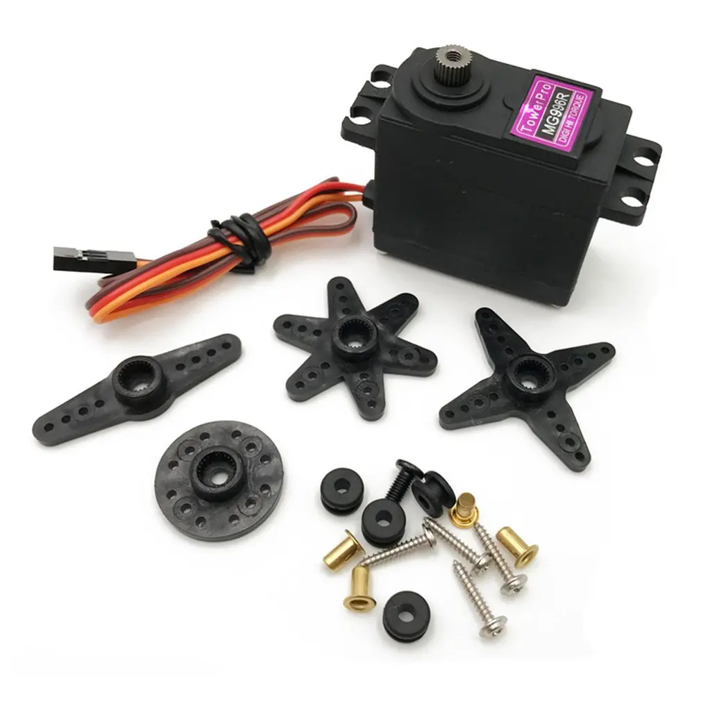 MG996R Metal Standard Servo Digital Servo High Torque Metal Gear RC Motor Servo For Car RC Helicopter Boat Kit Toy Accessories
MG996R Metal Standard Servo Digital Servo High Torque Metal Gear RC Motor Servo For Car RC Helicopter Boat Kit Toy Accessories