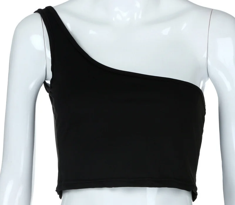 Summer Sexy Cool Single One Shoulder Tank Tops Women Fashion Camis Vest Bare Midriff Sleeveless T-Shirt Womens Beach Crop Tops
Summer Sexy Cool Single One Shoulder Tank Tops Women Fashion Camis Vest Bare Midriff Sleeveless T-Shirt Womens Beach Crop Tops