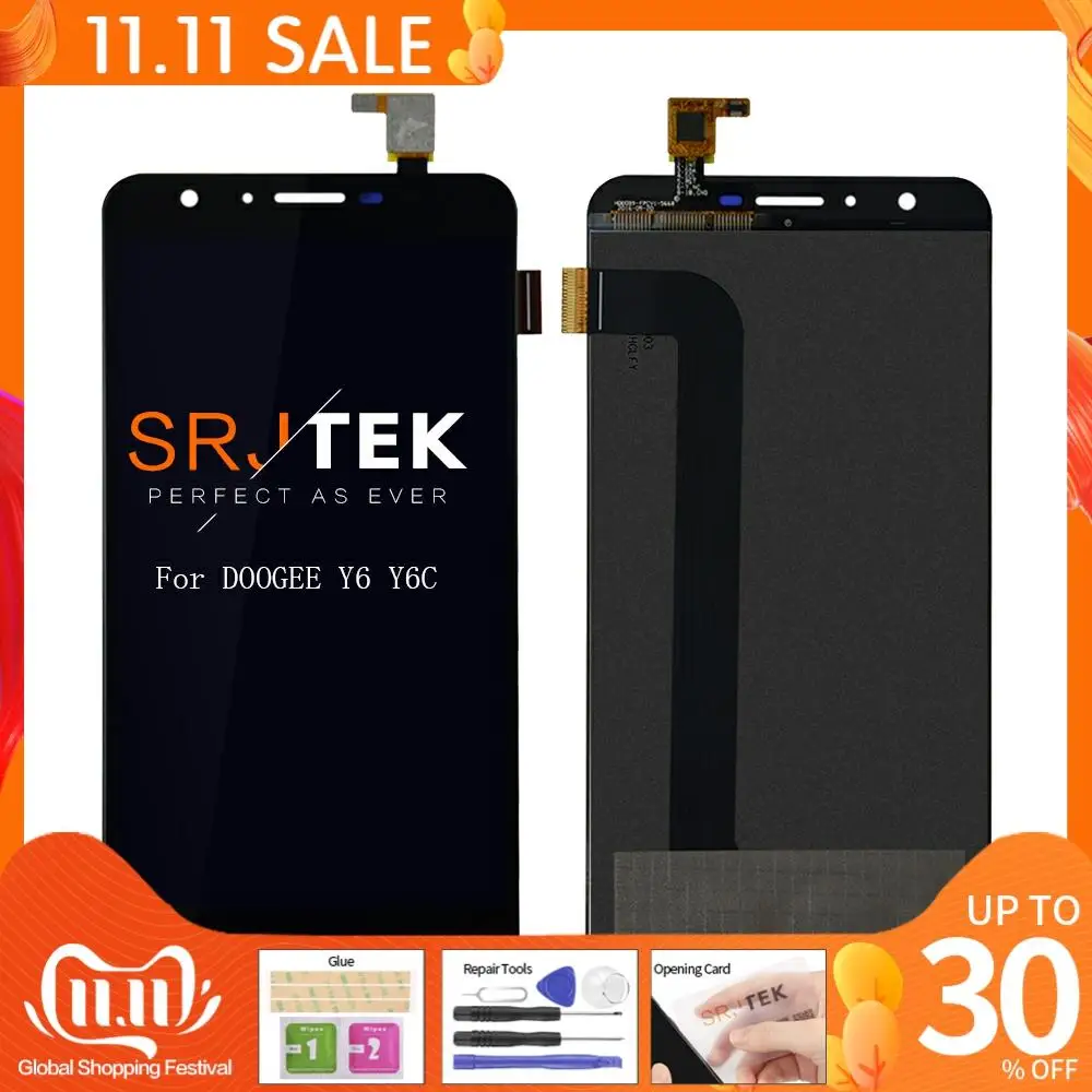 ЖК-дисплей 5,5 дюйма 1280x720 Для DOOGEE Y6 Y6C, сенсорный экран, дигитайзер в сборе, запасные части для ЖК-экрана Doogee Y6
ЖК-дисплей 5,5 дюйма 1280x720 Для DOOGEE Y6 Y6C, сенсорный экран, дигитайзер в сборе, запасные части для ЖК-экрана Doogee Y6
