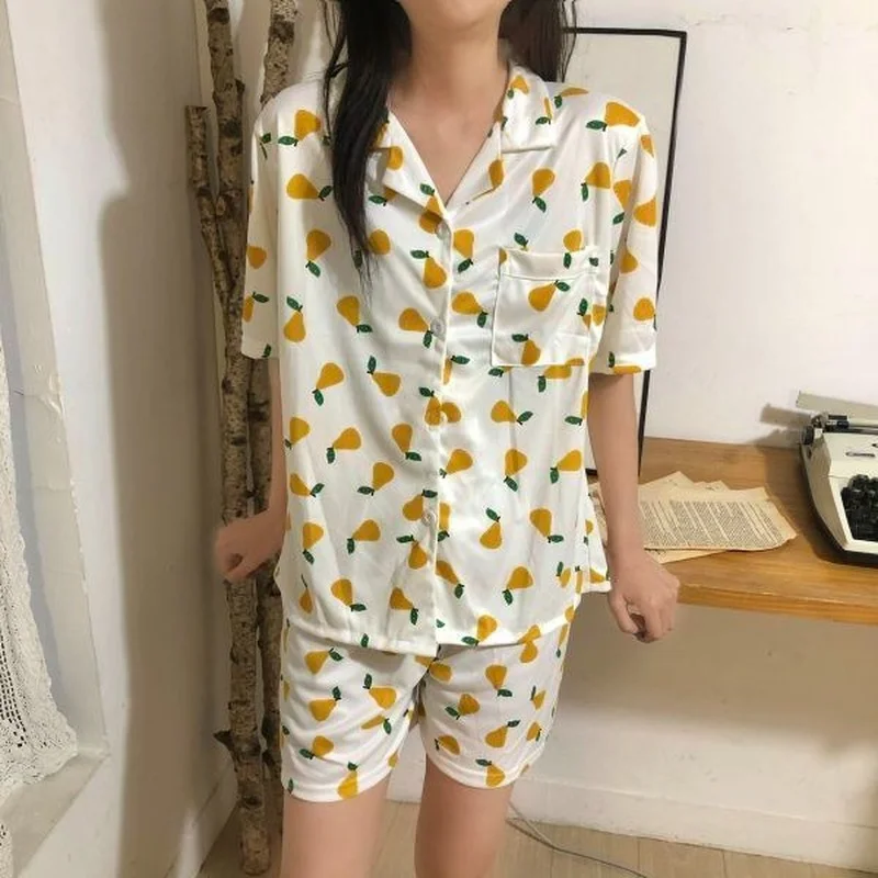 Women Pajama Sets Short Sleeve Single Breasted Plaid Print Lovely Ulzzang Kawaii Chic Cotton Cozy Trendy Loose Ruffles Sleepwear
Women Pajama Sets Short Sleeve Single Breasted Plaid Print Lovely Ulzzang Kawaii Chic Cotton Cozy Trendy Loose Ruffles Sleepwear