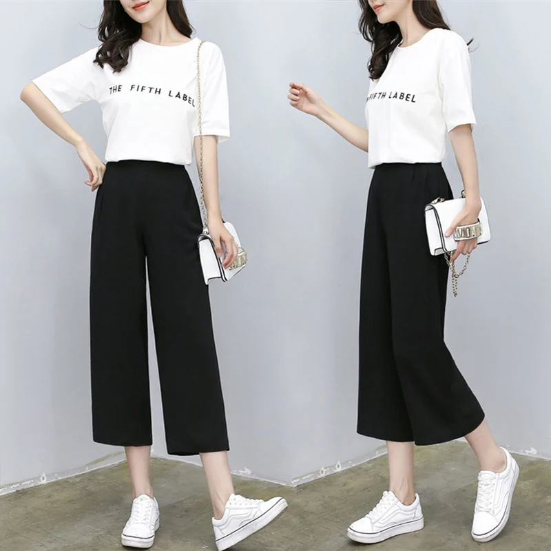 Women's Spring Summer Style Chiffon Wide Leg Pants Women's Solid Color Pockets Elastic Waist Casual Calf-Length Pants KK0202
Women's Spring Summer Style Chiffon Wide Leg Pants Women's Solid Color Pockets Elastic Waist Casual Calf-Length Pants KK0202