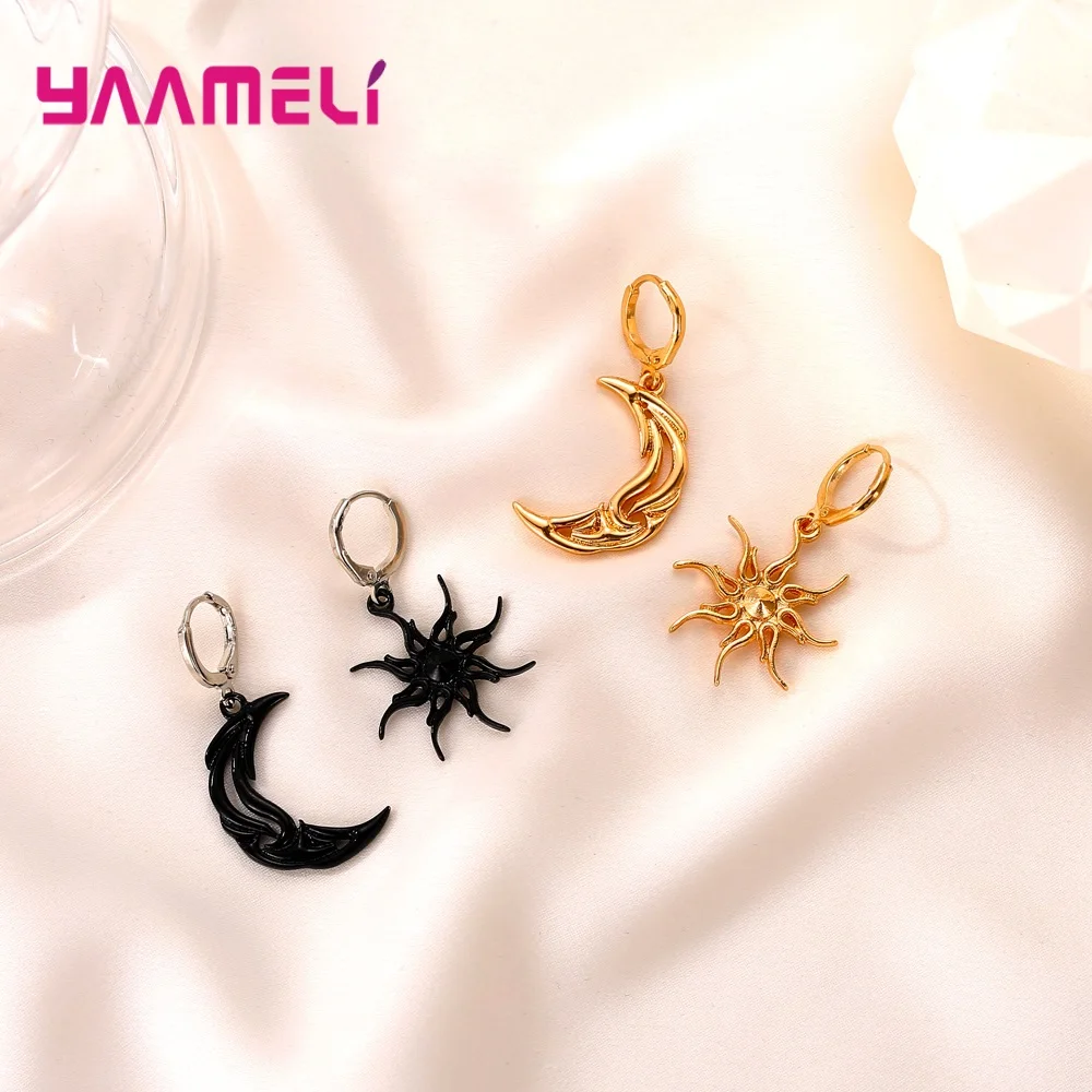 Steampunk Moon Star Gold Dangle Earrings For Women Girls 925 Sterling Silver Fashion Jewelry Best Friend Gift Wholesale
Steampunk Moon Star Gold Dangle Earrings For Women Girls 925 Sterling Silver Fashion Jewelry Best Friend Gift Wholesale
