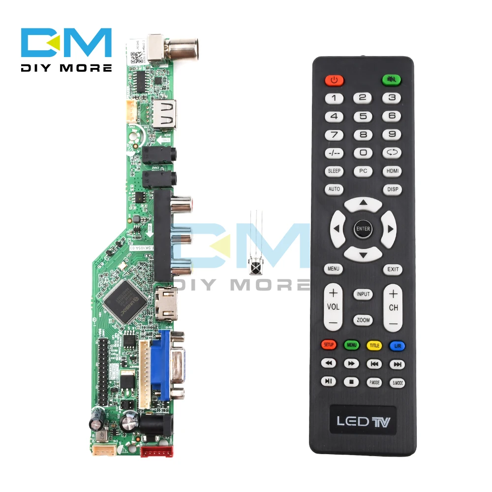 Universal LCD TV Controller Driver Board Resolution TV Motherboard VGA/HDMI/AV/TV/USB HDMI Interface Remote Controller
Universal LCD TV Controller Driver Board Resolution TV Motherboard VGA/HDMI/AV/TV/USB HDMI Interface Remote Controller