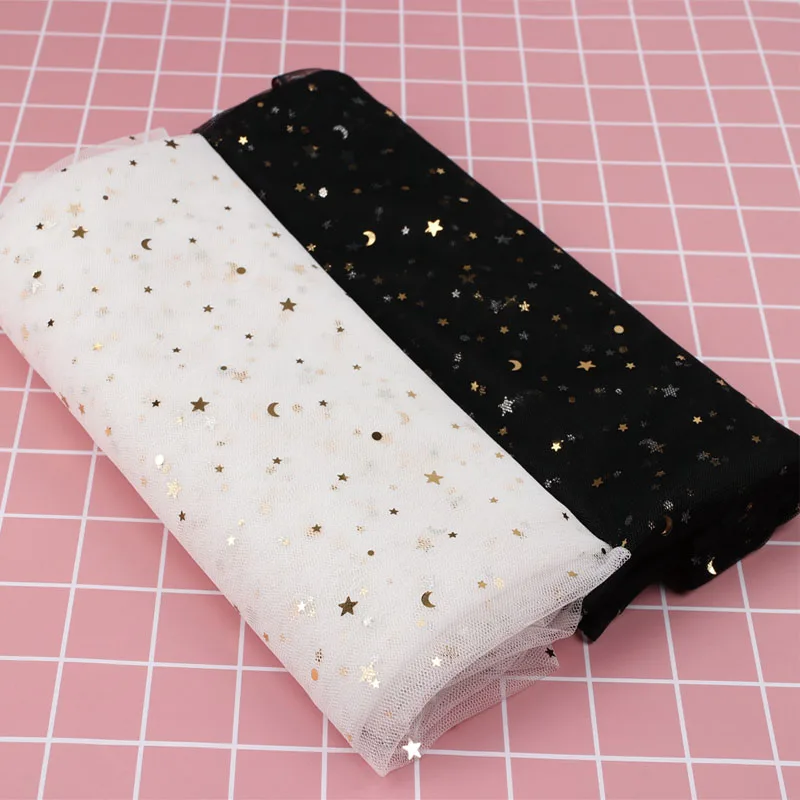 JOJO BOWS 95*145cm 1pc Gauze Mesh Cloth Fabric Star Moon Shiny Sheets DIY Dress Supplies Home Textile Patchwork Handmade Crafts
JOJO BOWS 95*145cm 1pc Gauze Mesh Cloth Fabric Star Moon Shiny Sheets DIY Dress Supplies Home Textile Patchwork Handmade Crafts