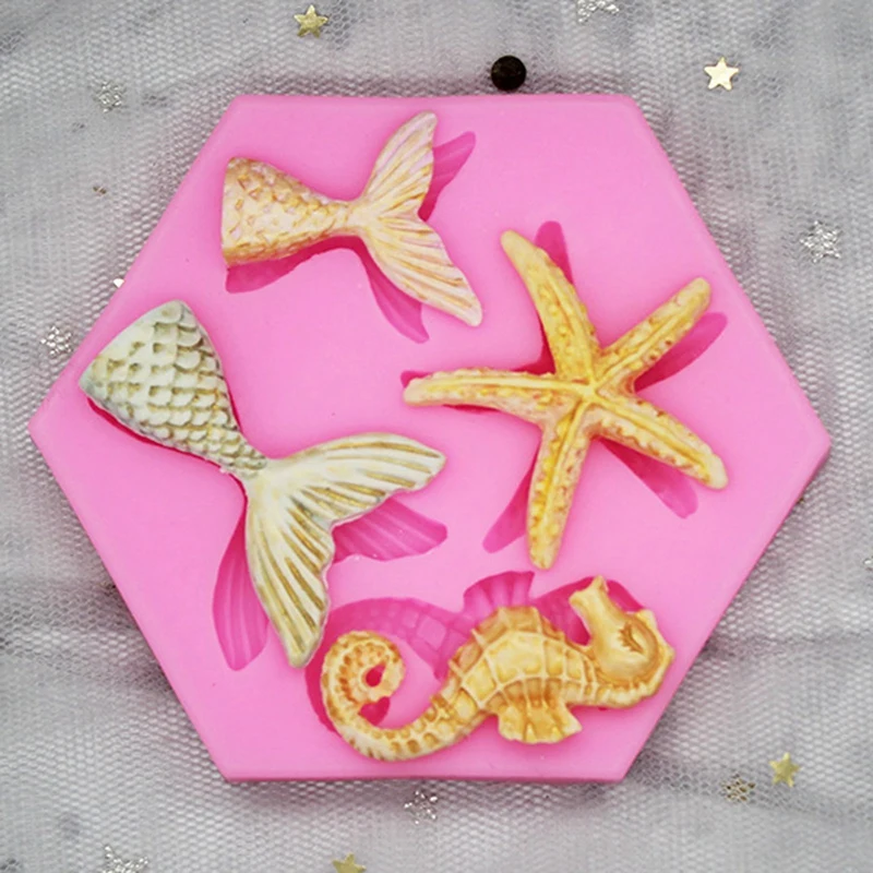 Mini Mermaid Tail Starfish Silicone Mold Fondant Chocolate Cake Molds Cake Decorating Tool DIY Handmade Clay Soap Mould Bakeware
Mini Mermaid Tail Starfish Silicone Mold Fondant Chocolate Cake Molds Cake Decorating Tool DIY Handmade Clay Soap Mould Bakeware