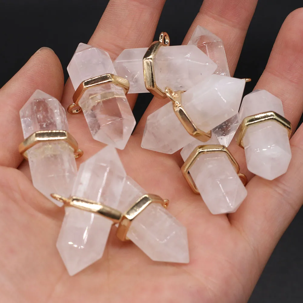 2Pcs Natural Stone Pendants Reiki Heal Clear Quartzs Charms for Jewelry Accessories Making DIY Women Necklace Earring
2Pcs Natural Stone Pendants Reiki Heal Clear Quartzs Charms for Jewelry Accessories Making DIY Women Necklace Earring