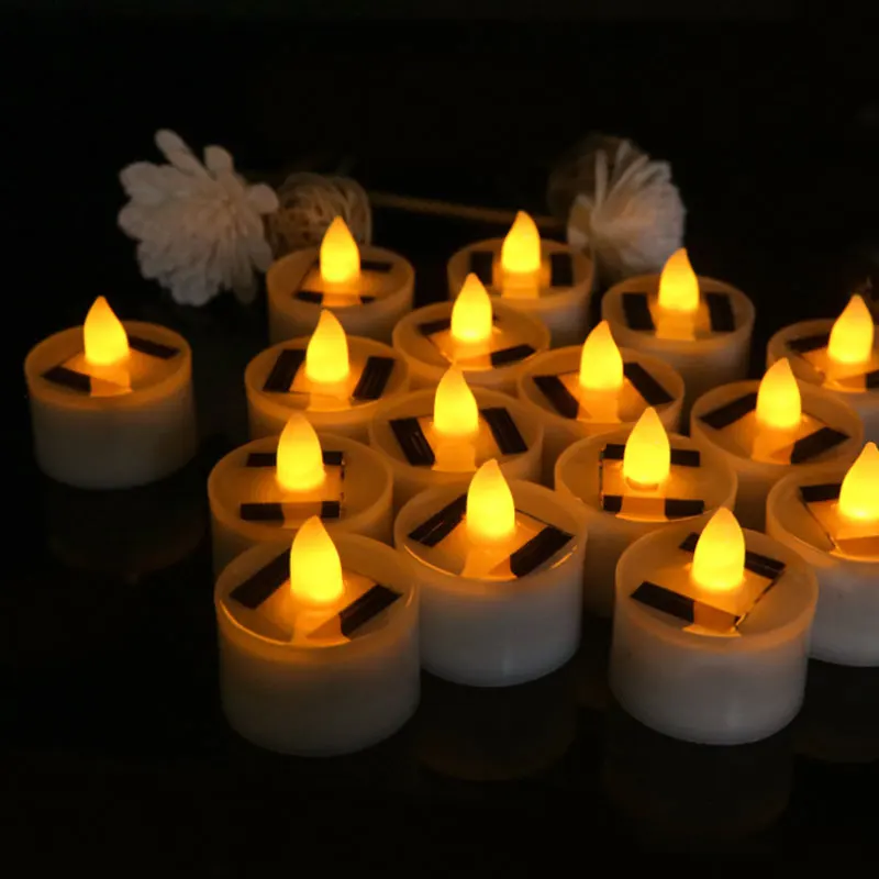 6 Pieces Solar Flameless LED Candles Fake Flickering Tea Lights Outdoor Garden Light Romantic Wedding Party Decoration
6 Pieces Solar Flameless LED Candles Fake Flickering Tea Lights Outdoor Garden Light Romantic Wedding Party Decoration