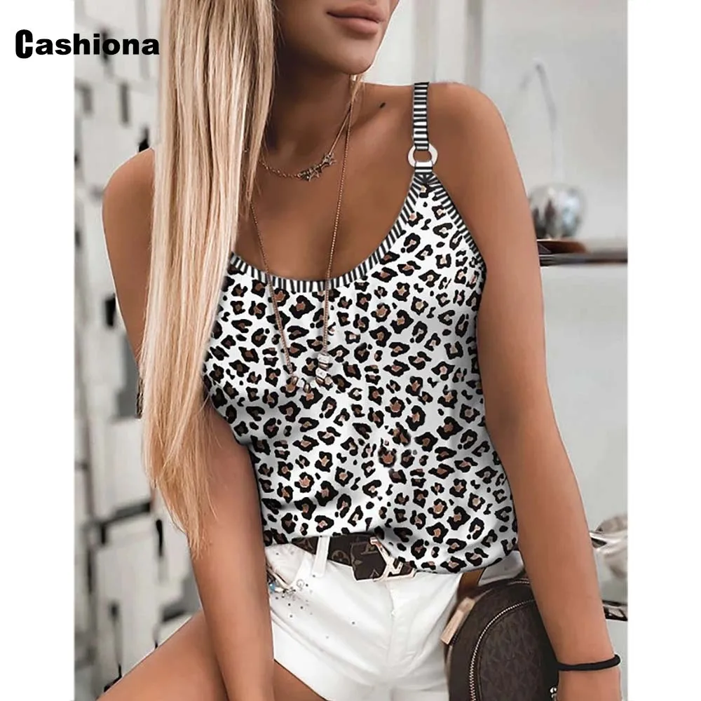 Sexy Women's Camis Top 2021 Summer Casual Shirt Plus Size 5xl Ladies Strappy Buckle Tshirt Sleeveless Leopard Print Tees Shirt
Sexy Women's Camis Top 2021 Summer Casual Shirt Plus Size 5xl Ladies Strappy Buckle Tshirt Sleeveless Leopard Print Tees Shirt