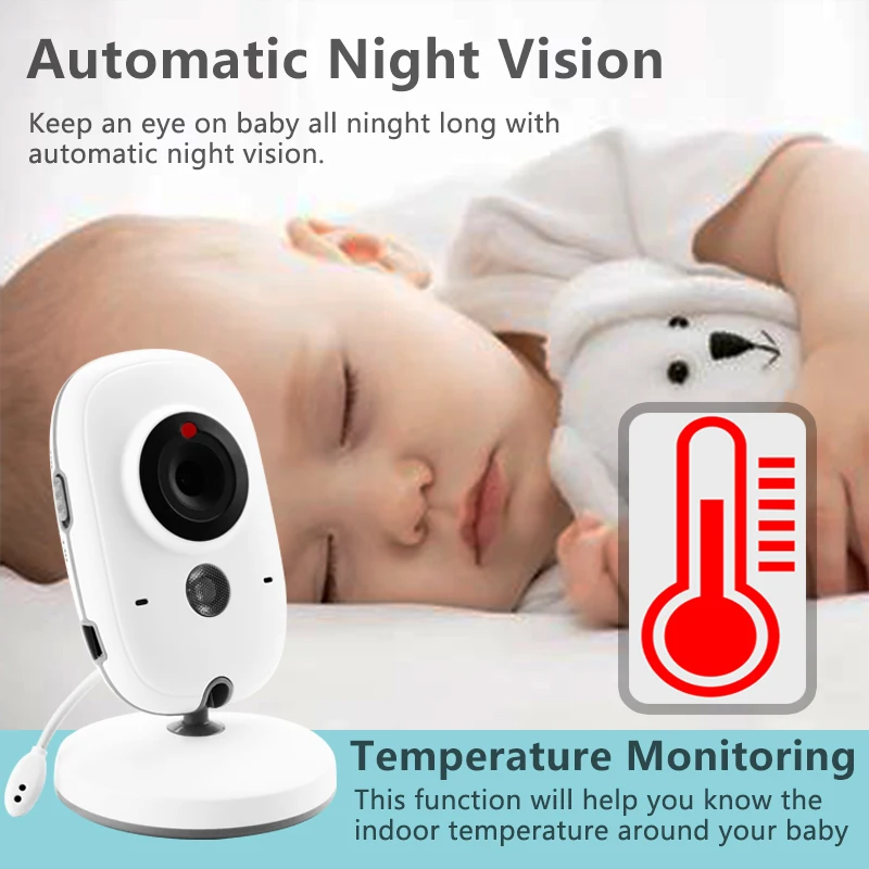 Baby Monitor With Camera Wireless Video Two-way voice 3.2 inch HD monitor Baby Nanny Security Night Vision Temperature Monitor
Baby Monitor With Camera Wireless Video Two-way voice 3.2 inch HD monitor Baby Nanny Security Night Vision Temperature Monitor