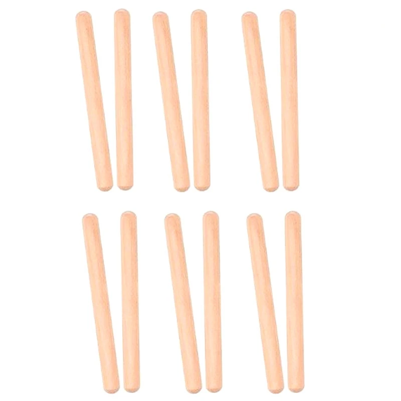 6 Pairs Wood Claves Musical Percussion Instrument Rhythm Sticks Percussion Rhythm Sticks Children Musical Toy
6 Pairs Wood Claves Musical Percussion Instrument Rhythm Sticks Percussion Rhythm Sticks Children Musical Toy