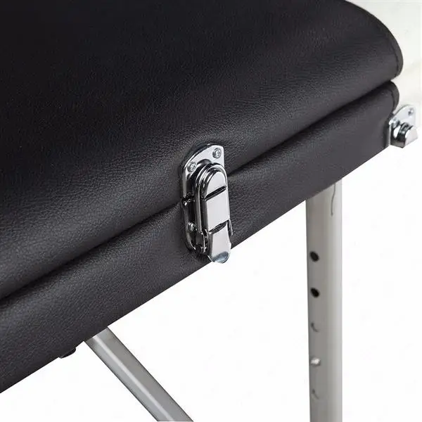 185cm * 60cm * 81cm 3 Sections Folding Aluminum Tube SPA Bodybuilding Beautiful Bed Massage Relaxation Table Black White Edge
185cm * 60cm * 81cm 3 Sections Folding Aluminum Tube SPA Bodybuilding Beautiful Bed Massage Relaxation Table Black White Edge