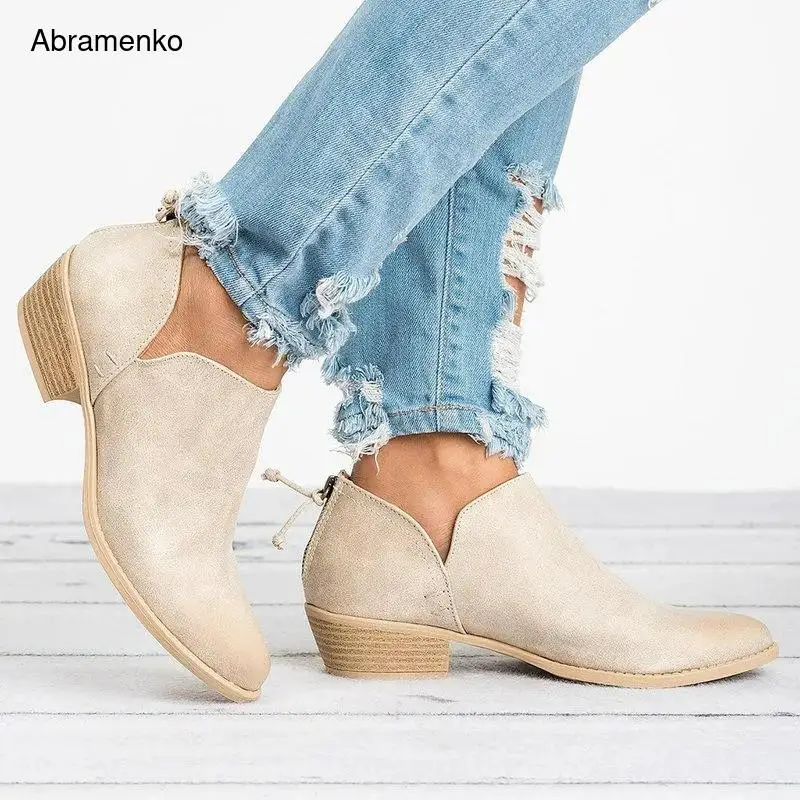 Chunky Leather Shoes Women Ankle Boots Autumn Thick High Heel Martin Boots Zip Winter Leather Shoes Boot Black Plus Size 43
Chunky Leather Shoes Women Ankle Boots Autumn Thick High Heel Martin Boots Zip Winter Leather Shoes Boot Black Plus Size 43