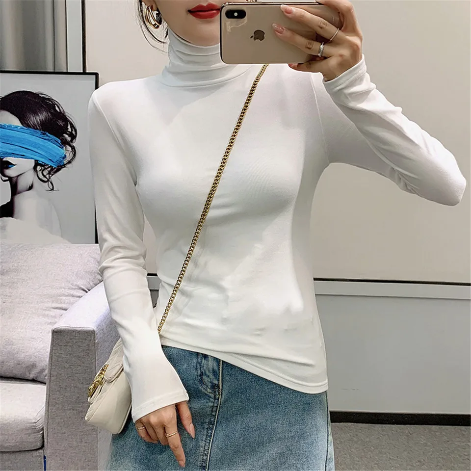 Autumn Bottoming Solid T-Shirts Tops Women Spring Elasticity Slim T Shirt Fashion Casual Long Sleeve Ladies Pullover Shirt Tee
Autumn Bottoming Solid T-Shirts Tops Women Spring Elasticity Slim T Shirt Fashion Casual Long Sleeve Ladies Pullover Shirt Tee